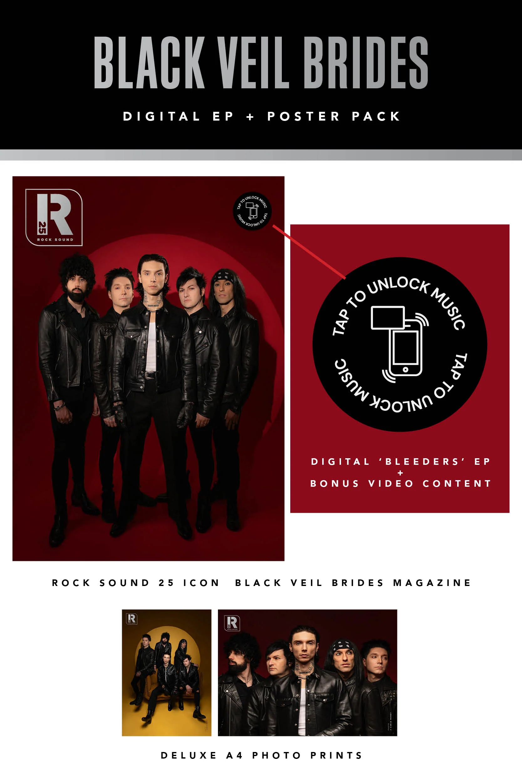 Issue #305 (Black Veil Brides): Magazine + ‘Bleeders’ Digital EP - Image 4