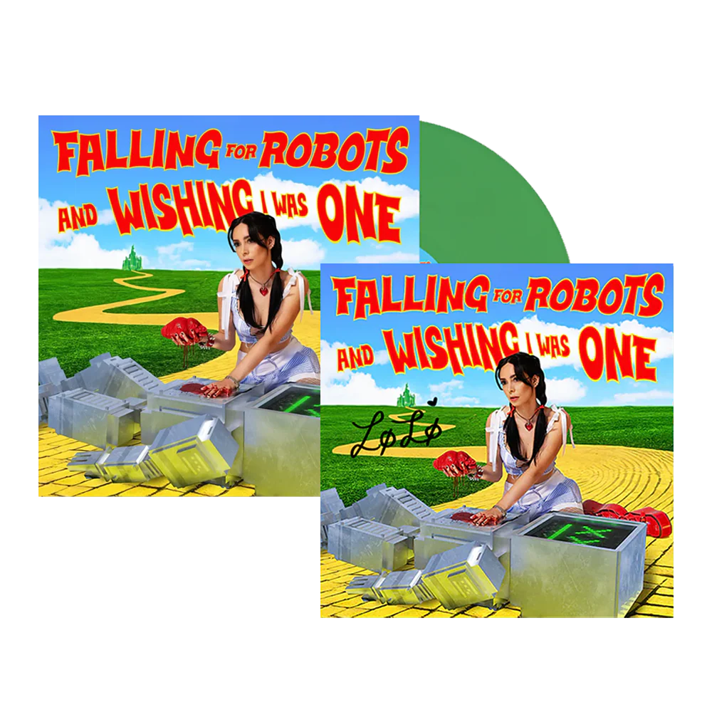 falling for robots and wishing i was one: Limited Green Vinyl LP + Signed Art Card
