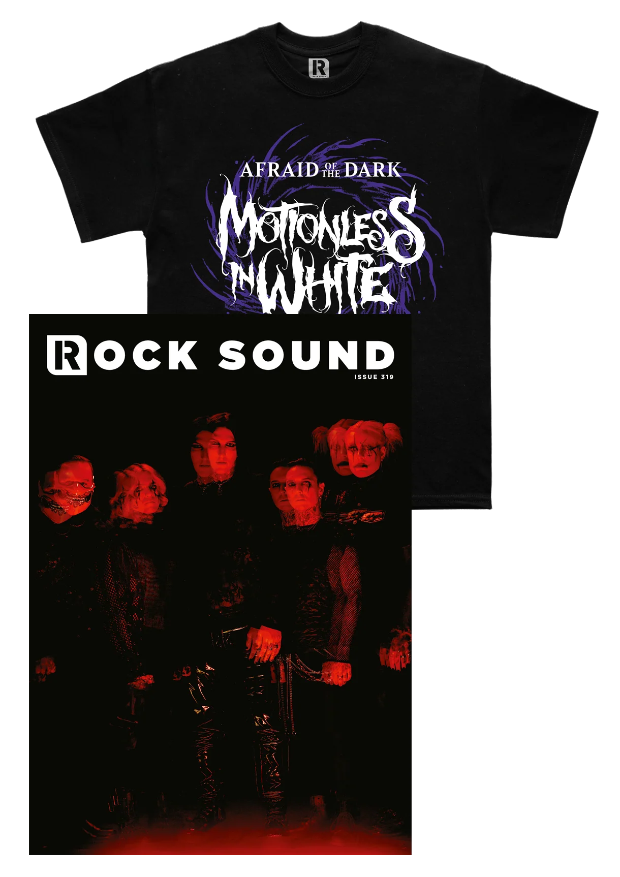 Issue #319 (Motionless In White): Magazine + Glow In The Dark T-Shirt