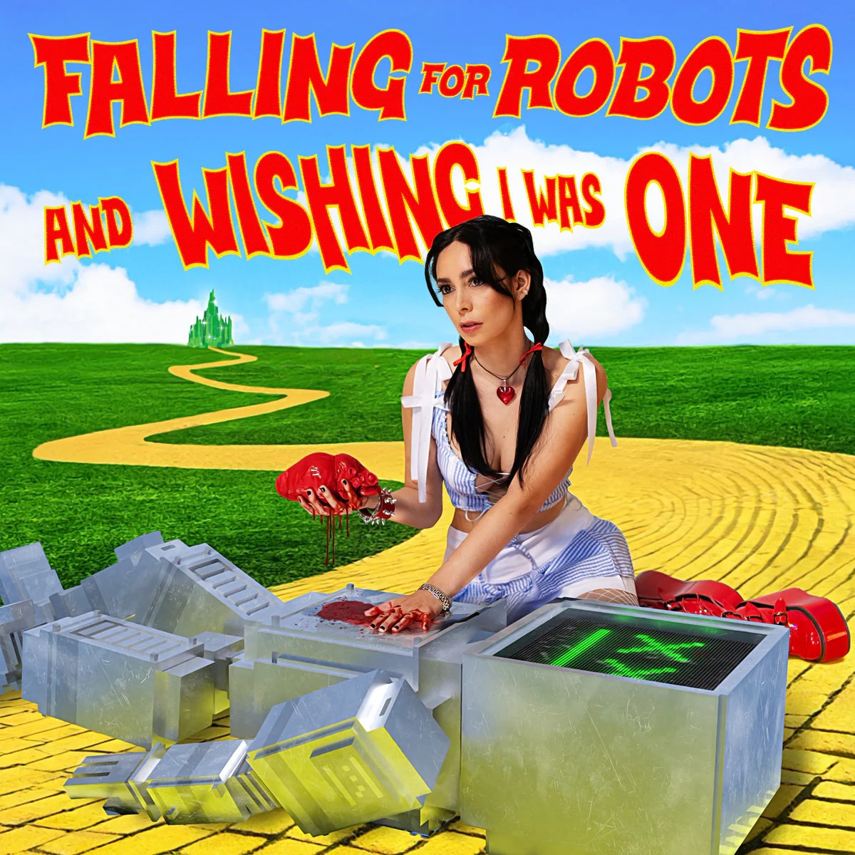 falling for robots and wishing i was one: Limited Green Vinyl LP - Image 2