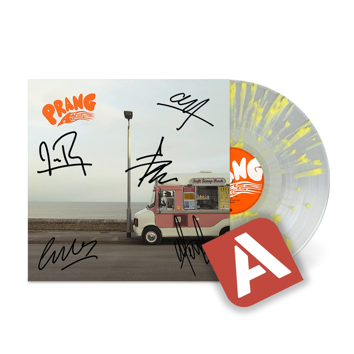 PRANG: Signed Clear/Yellow Splatter Vinyl LP (w/ Sticker)