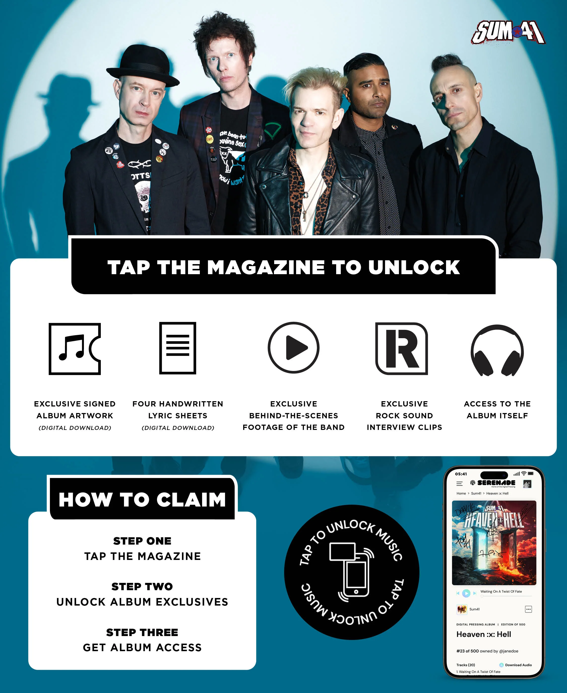 Issue #304 (Sum 41): Magazine + ‘Heaven :x: Hell’ Digital Album - Image 4